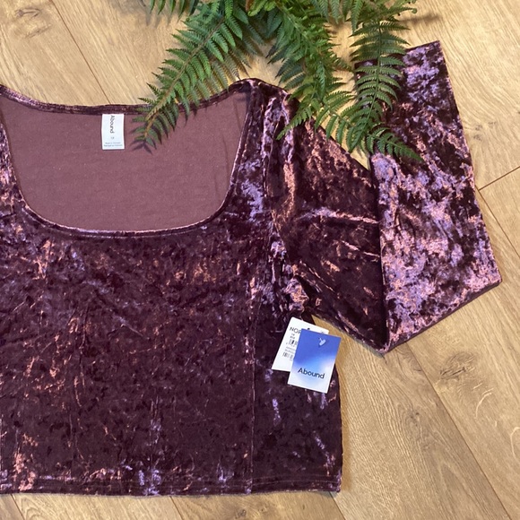 NWT Velour Crop Top - Picture 3 of 3
